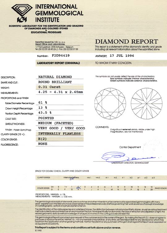 Foto 9 - Diamant 0,31ct Brillant Lupenrein Top Wesselton IGI VG, D6136