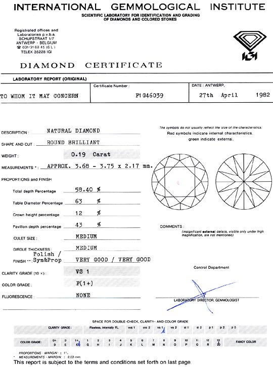 Foto 9 - Diamant 0,19ct Brillant Top Wesselton VS1 IGI Expertise, D6377