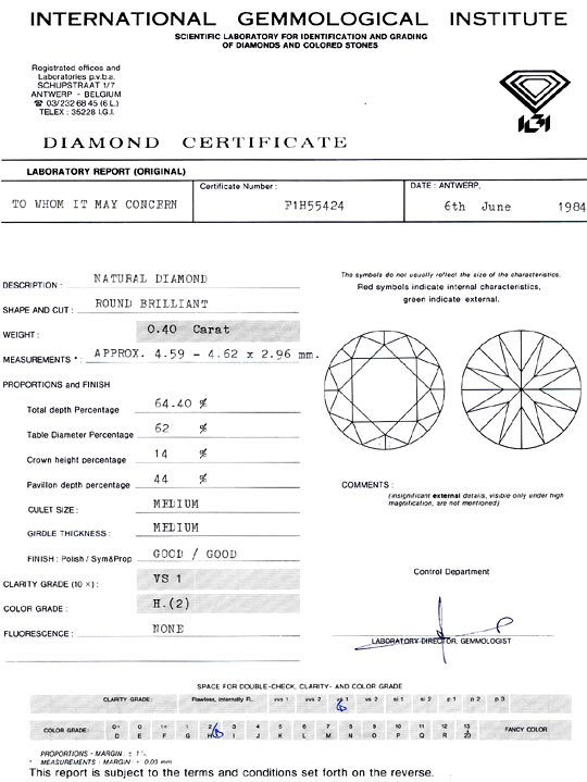 Foto 9 - Diamant 0,40 Brillant IGI Expertise Wesselton Weiss VS1, D6408